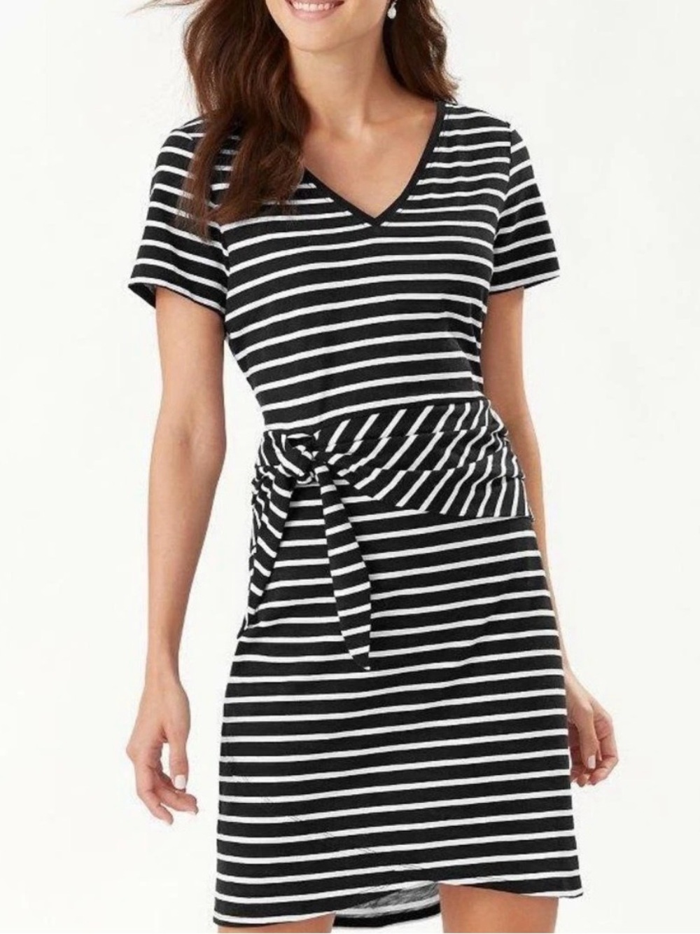 ⭐️FREE SHIPPING⭐️ Tommy Bahama ORG RETAIL $100 Sonoran Stripe Twist SS Dress